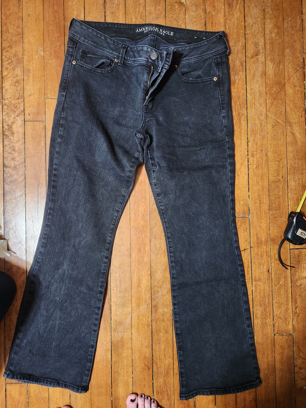 American Eagle Outfitters Women's Black Bootcut Jeans 16